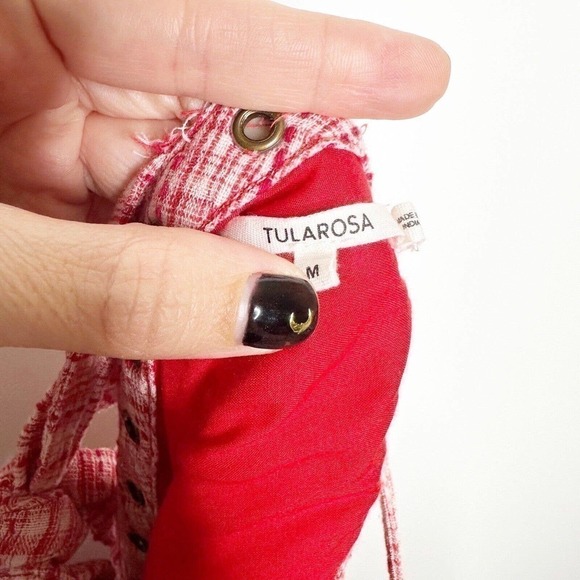 Revolve Tularosa Amelia Romper Wrap Neck Sleeveless Women Bright Red Size Medium - Picture 5 of 6